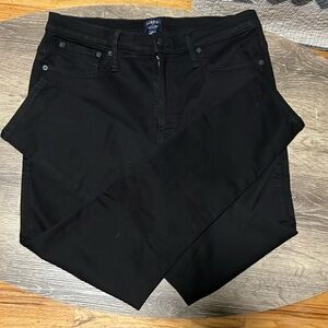 J Crew 9” mid rise black skinny jeans
